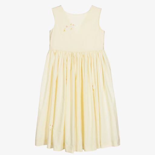 Bonpoint-Teen Yellow Embroidered Dress | Childrensalon Outlet