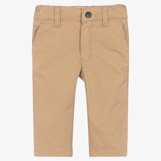 BOSS-Pantalon chino beige en coton bébé | Childrensalon Outlet