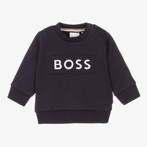 BOSS-Синий свитшот для малышей | Childrensalon Outlet