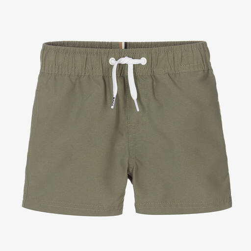 BOSS-Baby Boys Green Magic Print Swim Shorts | Childrensalon Outlet