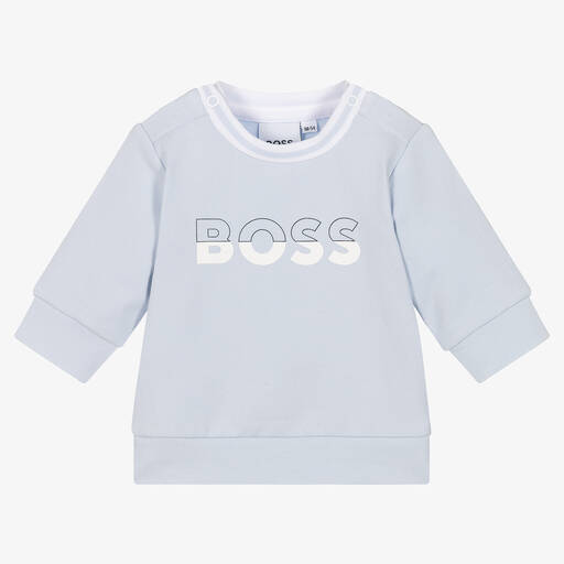 BOSS-Baby Boys Organic Cotton Sweatshirt | Childrensalon Outlet