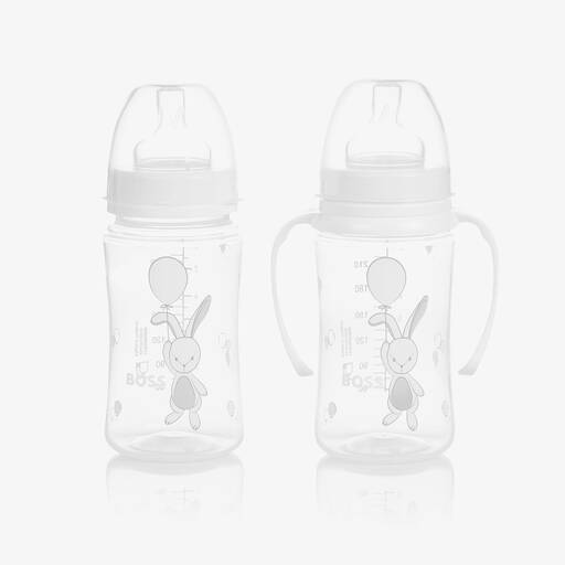 BOSS-Weiße Babyflaschen (2er-Pack) | Childrensalon Outlet