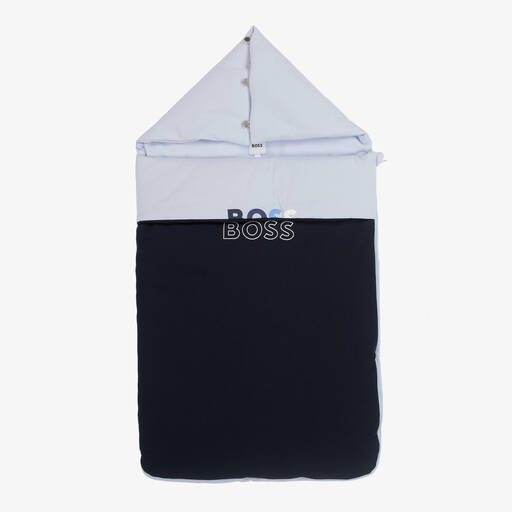 BOSS-Blue Cotton Logo Nest (78cm) | Childrensalon Outlet