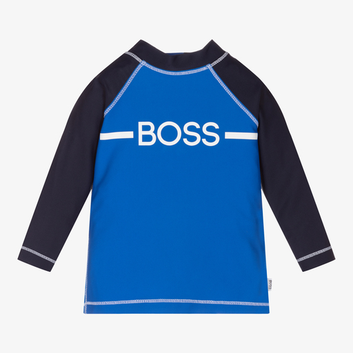 BOSS-Blue UV Rash Vest Top (UPF40+) | Childrensalon Outlet