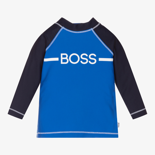 BOSS-Haut bleu anti-UV (UPF40+) | Childrensalon Outlet