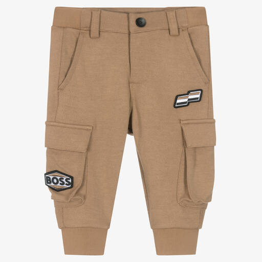 BOSS-Pantalon de jogging cargo beige | Childrensalon Outlet