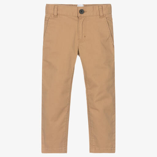 BOSS-Boys Beige Chino Trousers | Childrensalon Outlet