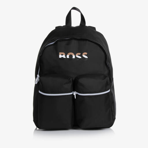 BOSS-Schwarzer Canvas-Rucksack (39 cm) | Childrensalon Outlet