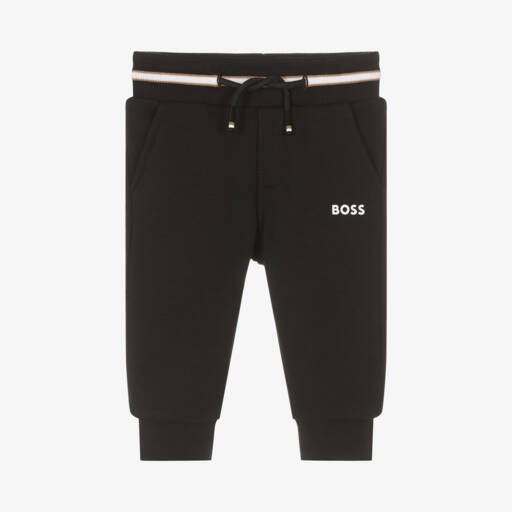 BOSS-Черные хлопковые джоггеры для мальчиков | Childrensalon Outlet