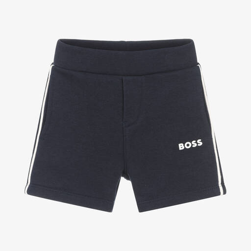 BOSS-Синие хлопковые шорты | Childrensalon Outlet