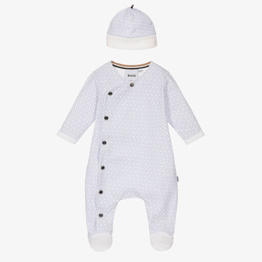 BOSS-Dors-bien et bonnet bleu bébé | Childrensalon Outlet