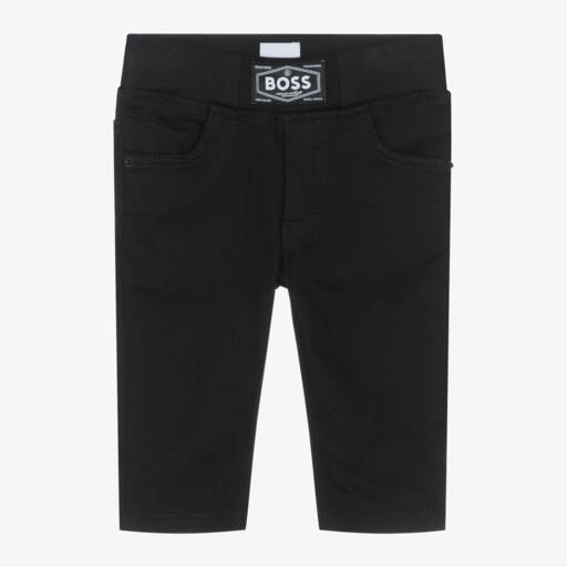 BOSS-Boys Charcoal Stretch Denim Trousers | Childrensalon Outlet