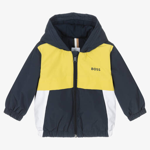 BOSS-جاكيت هودي أطفال ولادي ألون بلوك | Childrensalon Outlet