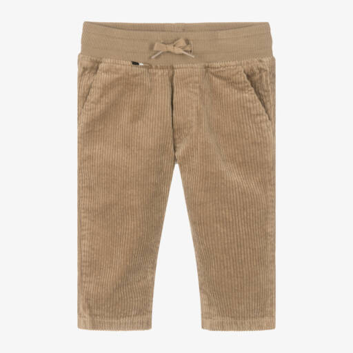 BOSS-Boys Corduroy Trousers in Beige | Childrensalon Outlet