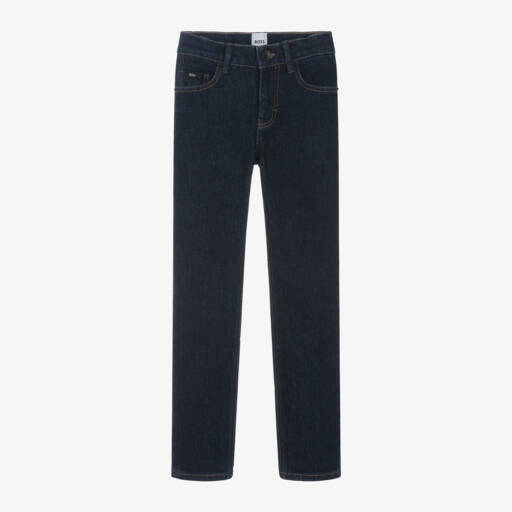 BOSS-Boys Dark Blue Denim Trousers | Childrensalon Outlet