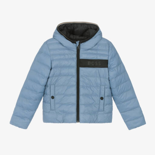 BOSS-Boys Dual-Tone Reversible Puffer Coat | Childrensalon Outlet