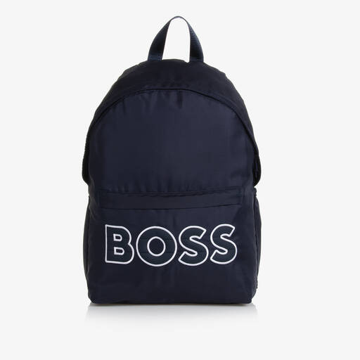 BOSS-Boys Navy Blue Backpack (40cm) | Childrensalon Outlet