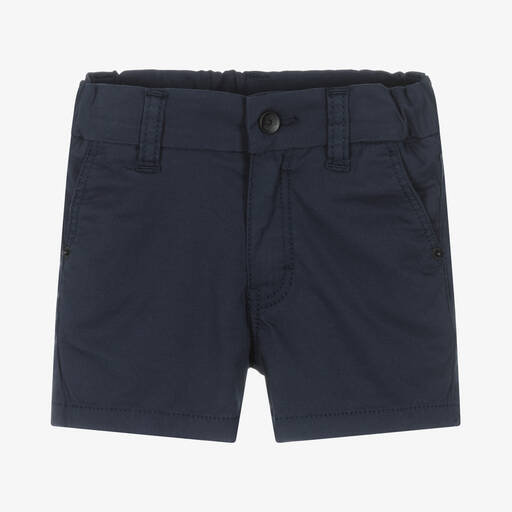 BOSS-Navyblaue Baumwoll-Chino-Shorts | Childrensalon Outlet