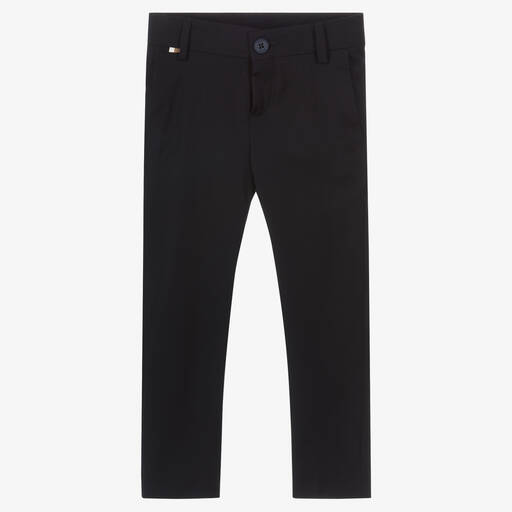 BOSS-Pantalon marine laine garçon | Childrensalon Outlet