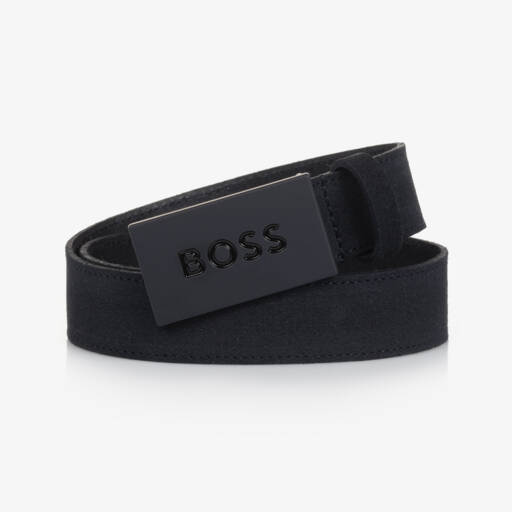 BOSS-Синий ремень из замши и кожи для мальчиков | Childrensalon Outlet