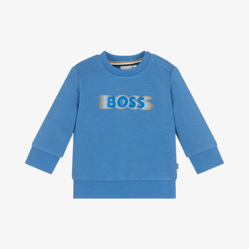 BOSS-بلوفر قطني زاهي للأولاد | Childrensalon Outlet