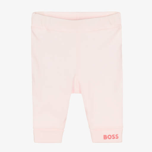 BOSS-Legging rose en coton pour fille | Childrensalon Outlet