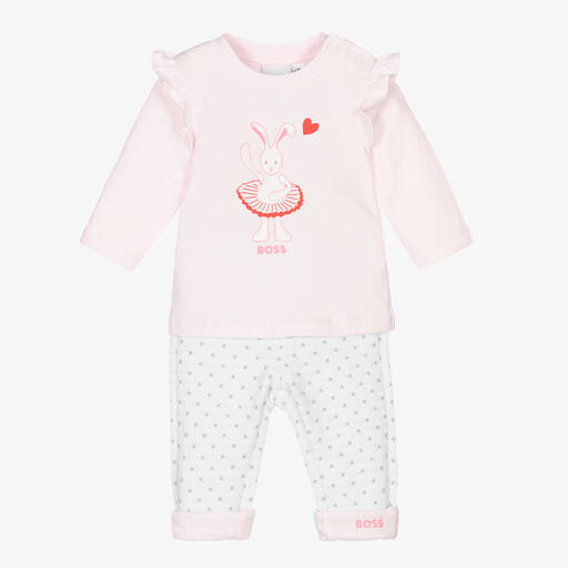 BOSS-Hosen-Set in Rosa und Weiß (M) | Childrensalon Outlet