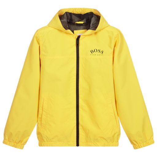 BOSS-Желтая куртка с логотипом для подростков | Childrensalon Outlet