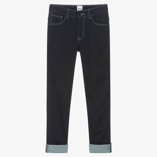 BOSS-Teen Boys Dark Blue Slim Fit Jeans | Childrensalon Outlet