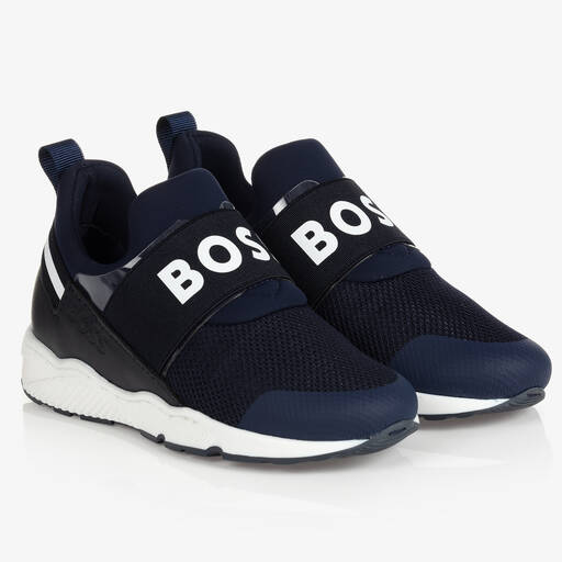BOSS-Синие кроссовки для мальчиков-подростков | Childrensalon Outlet