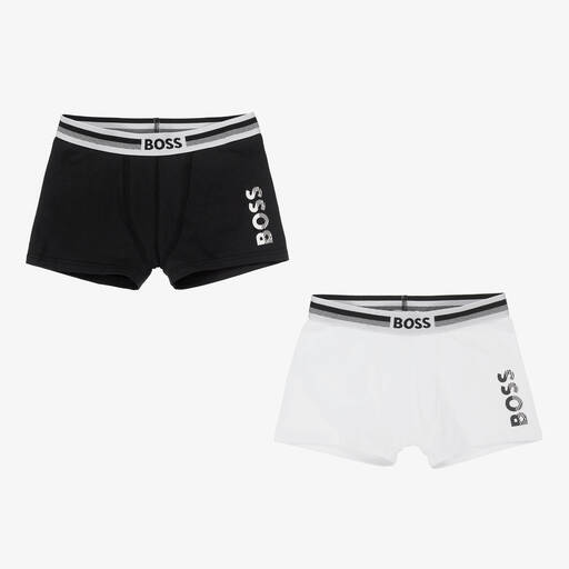 BOSS-Teen Cotton Boxers (2 Pack) | Childrensalon Outlet