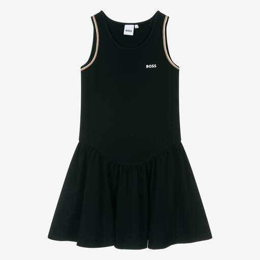 BOSS-Teen Girls Black Milano Jersey Dress | Childrensalon Outlet