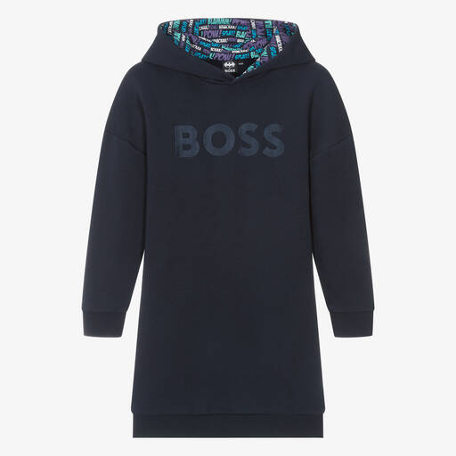 BOSS-Robe bleu marine en coton Batman | Childrensalon Outlet