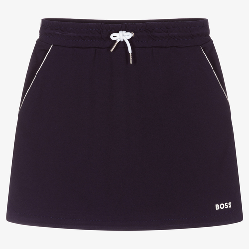 BOSS-Teen Girls Navy Blue Skirt | Childrensalon Outlet
