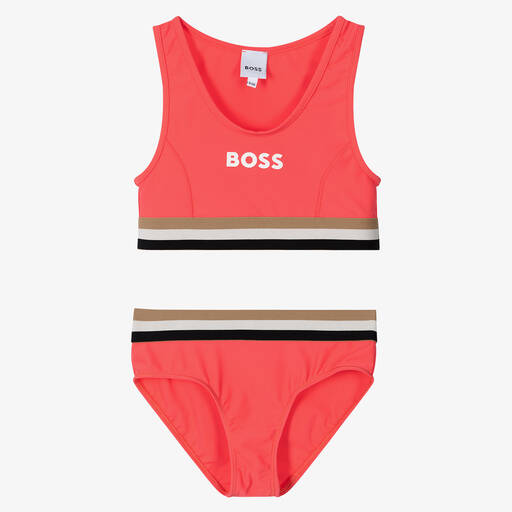 BOSS-مايو بيكيني تينز بناتي لون زهري | Childrensalon Outlet