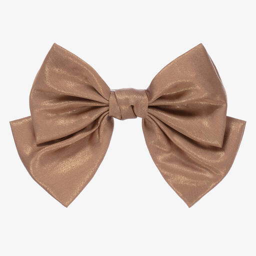 Bowtique London-Bronze Bow Hair Clip (19cm) | Childrensalon Outlet