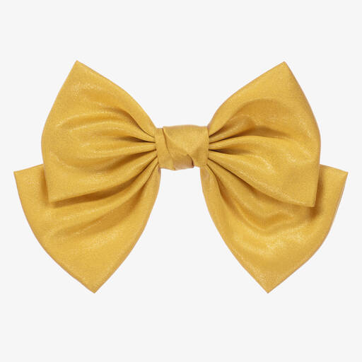 Bowtique London-Gold Bow Hair Clip (19cm) | Childrensalon Outlet