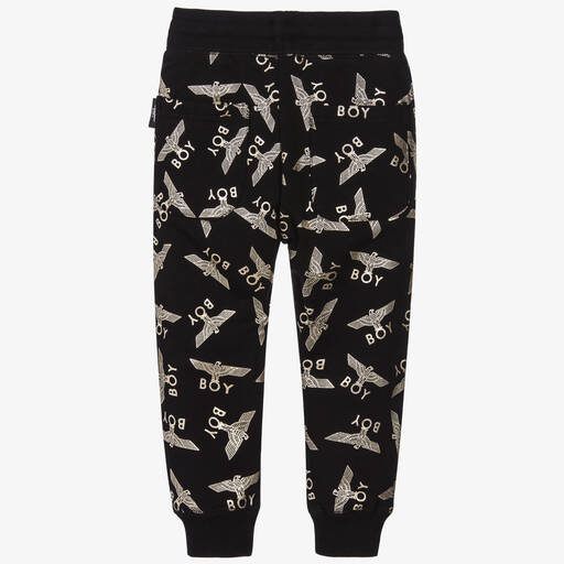 BOY London-Black & Gold Repeat Joggers | Childrensalon Outlet