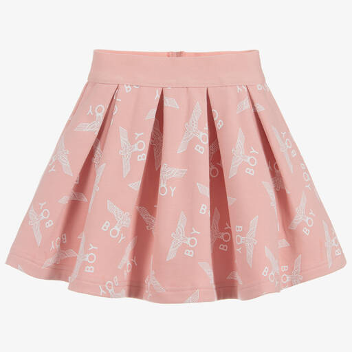 BOY London-تنورة قطن لون زهري بطبعة لوغو | Childrensalon Outlet