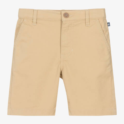 Petit Bateau-Boys Beige Organic Cotton Chino Shorts | Childrensalon Outlet