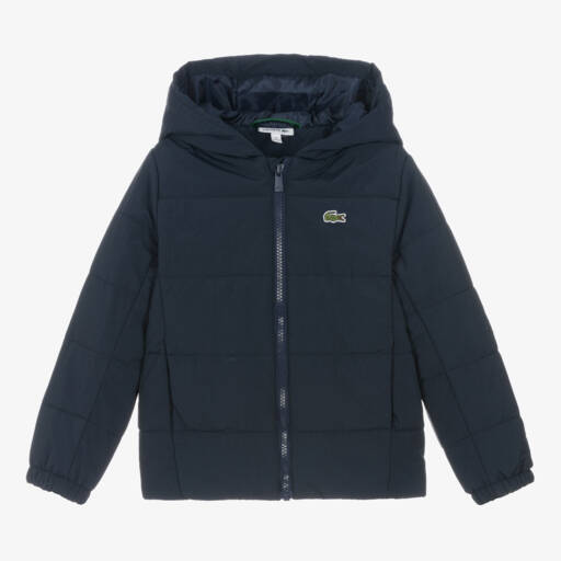Lacoste-Boys Navy Blue Puffer Jacket | Childrensalon Outlet