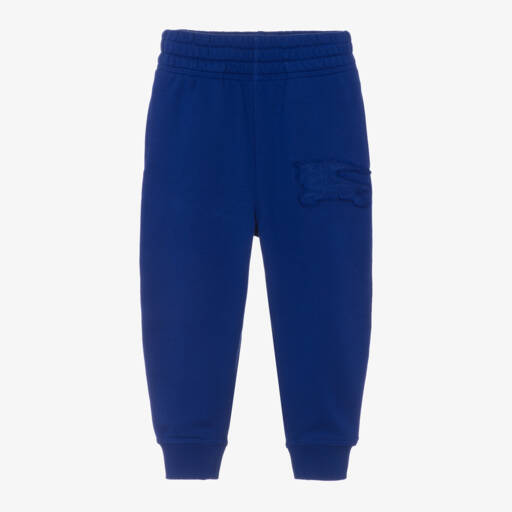 Burberry-Boys Azure Cotton Trousers | Childrensalon Outlet