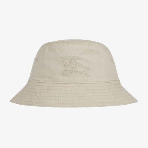 Burberry-Boys Beige Check Dual-Sided Hat | Childrensalon Outlet