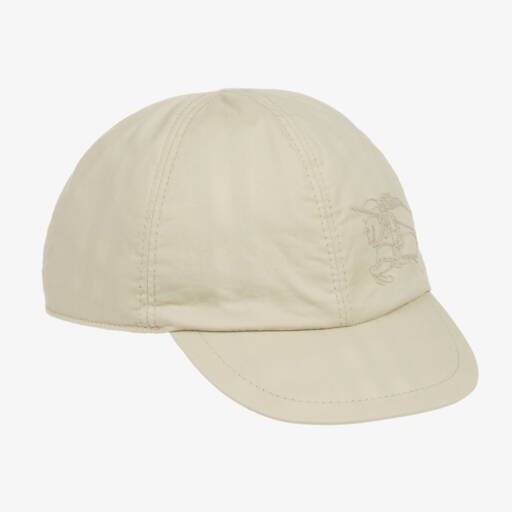 Burberry-Boys Beige Reversible Cotton Cap | Childrensalon Outlet
