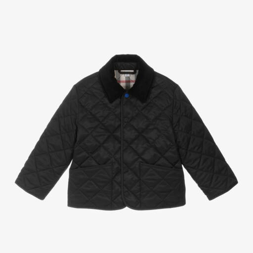 Burberry-Boys Black Quilted Jacket | Childrensalon Outlet
