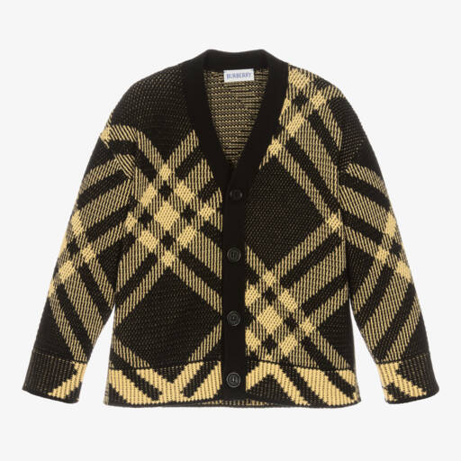 Burberry-Boys Black & Yellow Knit Sweater | Childrensalon Outlet