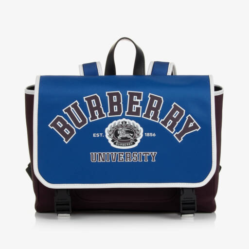 Burberry-Boys Blue & Purple Heritage Backpack | Childrensalon Outlet