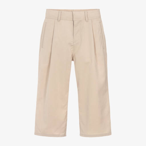 Burberry-Бежевые брюки EKD из твила для мальчиков | Childrensalon Outlet