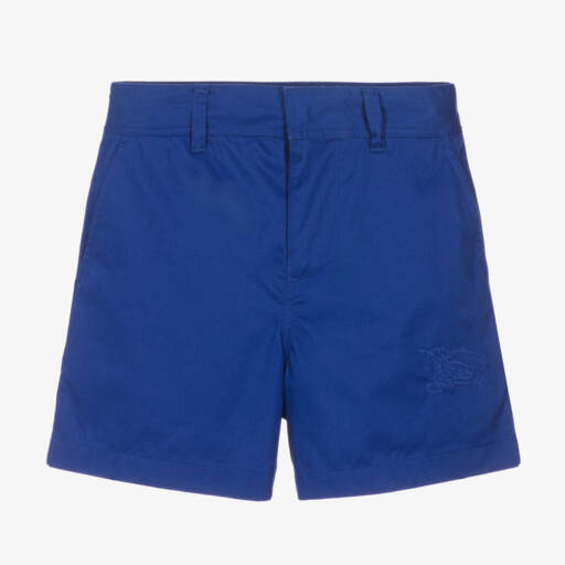 Burberry-Boys Cotton Blue Chino Shorts | Childrensalon Outlet