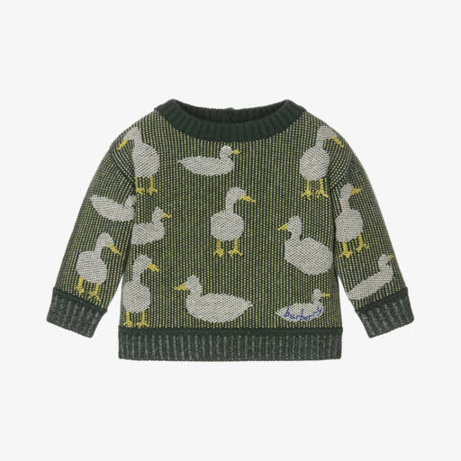 Burberry-Зеленый свитер из шерсти и кашемира для малышей | Childrensalon Outlet